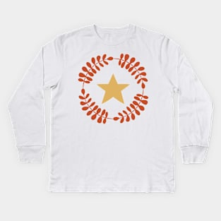 Folk Art Star Ring Kids Long Sleeve T-Shirt